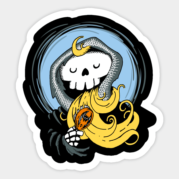 Brush with Death Sticker by BenBates